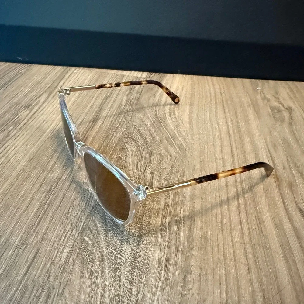 Nine West Womens Square Sunglasses Clear Tortoise Gold NW641S 265 56-17-140